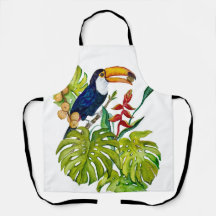 Colorful Toucan Watercolor Tropical Bird