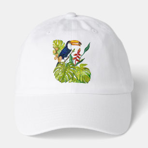 Colorful Toucan Watercolor Tropical Bird Hat