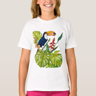 Colorful Toucan Watercolor Tropical Bird T-Shirt
