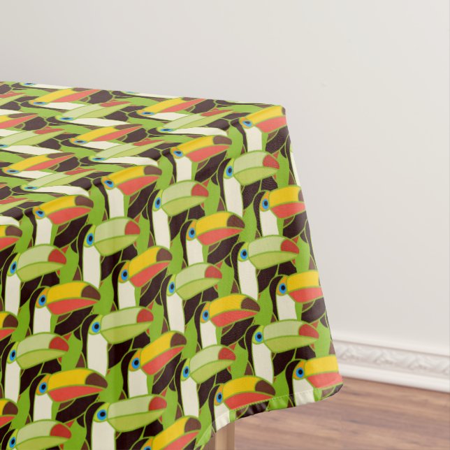 Colorful Toucans 2 Tablecloth (In Situ)