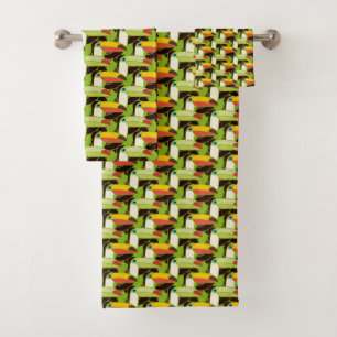 Colorful Toucans Bath Towel Set
