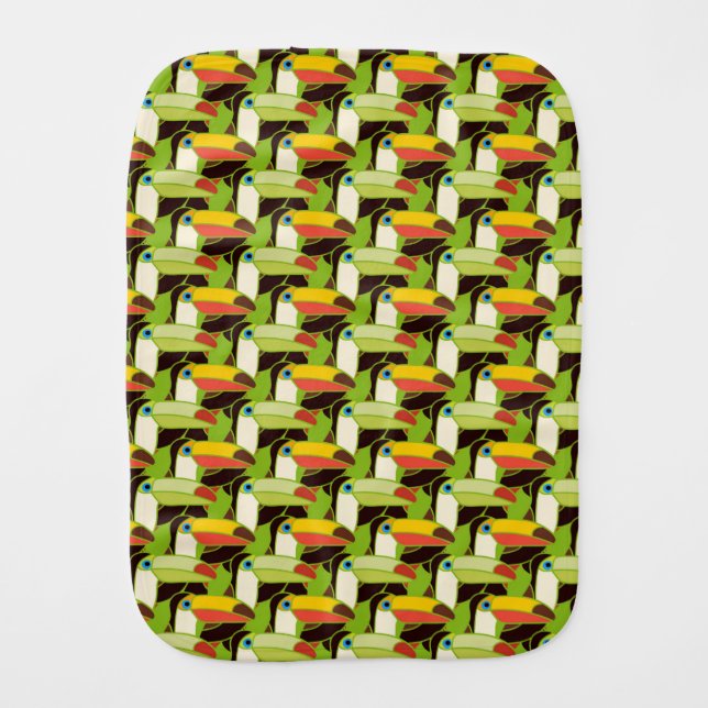 Colorful Toucans Burp Cloth (Front)