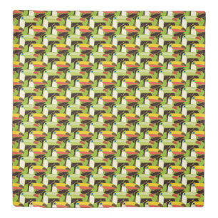Colorful Toucans Duvet Cover
