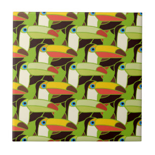 Colorful Toucans Tile