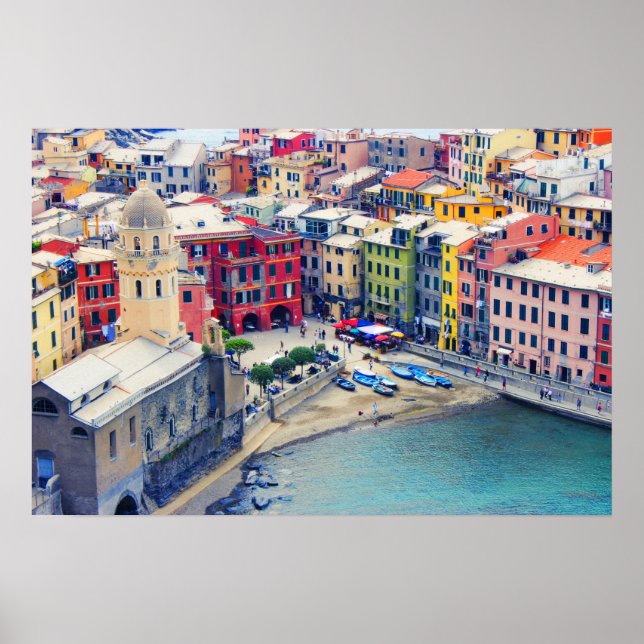 Colorful Town of Vernazza Italy Poster (Front)