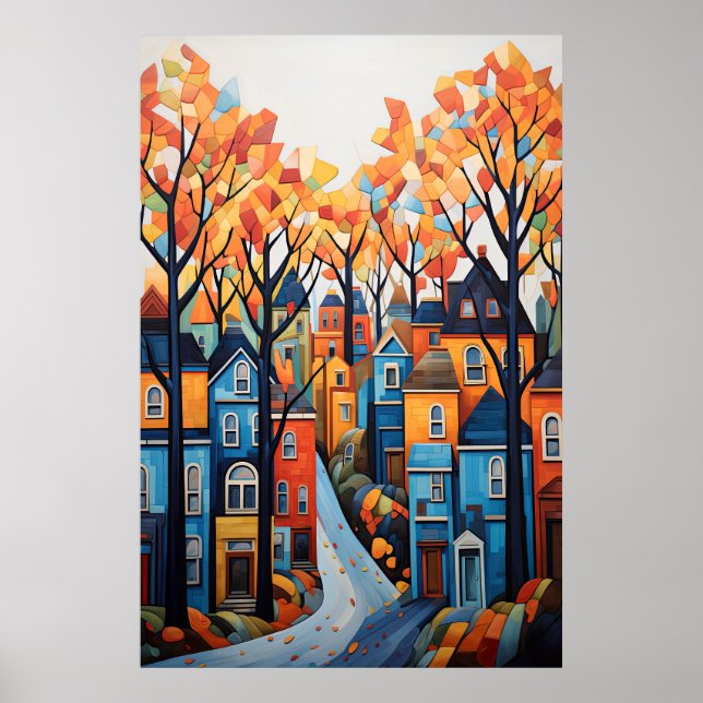 Colorful Town Poster (Front)