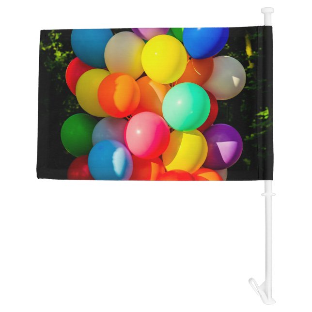 Colorful Toy Balloons Car Flag (Back)