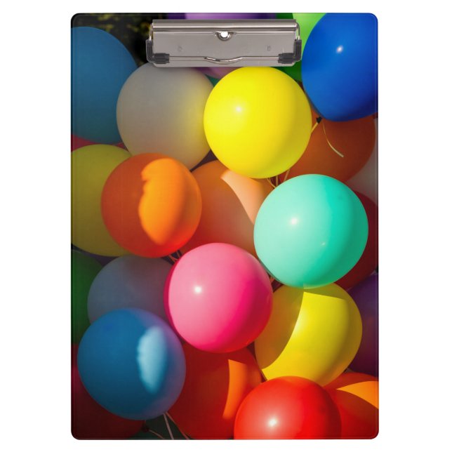 Colorful Toy Balloons Clipboard (Front)