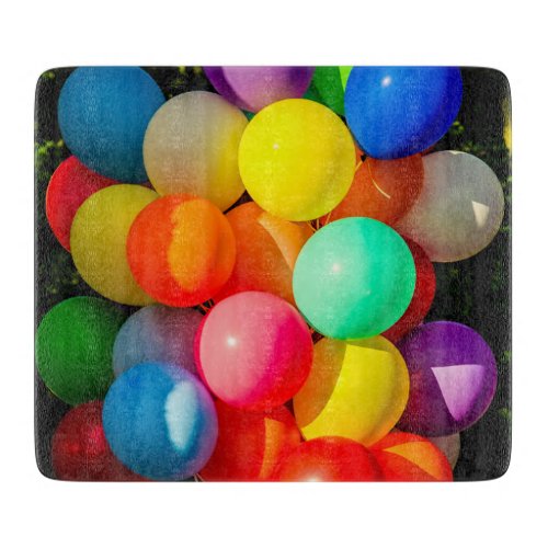 Colorful Toy Balloons Cutting Board