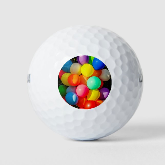 Colorful Toy Balloons Golf Balls (Front)