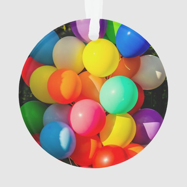 Colorful Toy Balloons Ornament (Back)