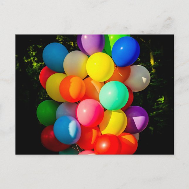 Colorful Toy Balloons Postcard (Front)