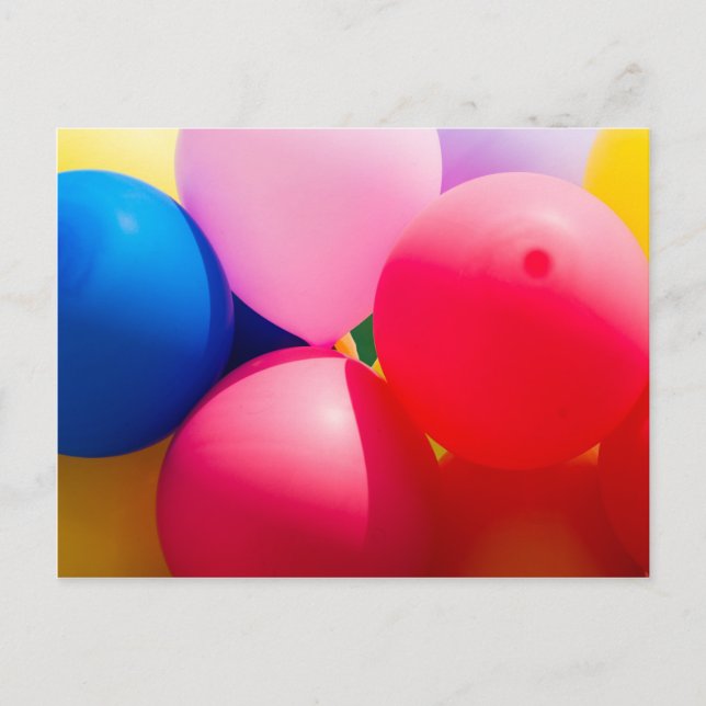 Colorful Toy Balloons Postcard (Front)