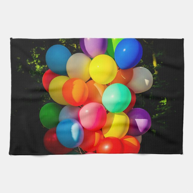 Colorful Toy Balloons Towel (Horizontal)