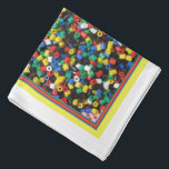 Colorful Toy Beads Bandana<br><div class="desc">Kids will like this bandana as it features those colorful toy beads they like to string with a bright yellow border. Also a great pet bandana as well.</div>