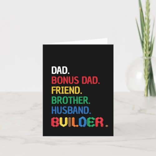 Colorful Toy Bricks Dads Titles Fathers Day Card