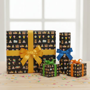 Colorful Toy Pattern Gift Wrapping Paper