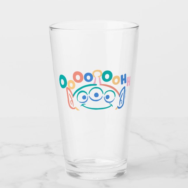 Colorful Toy Story Alien Glass (Front)
