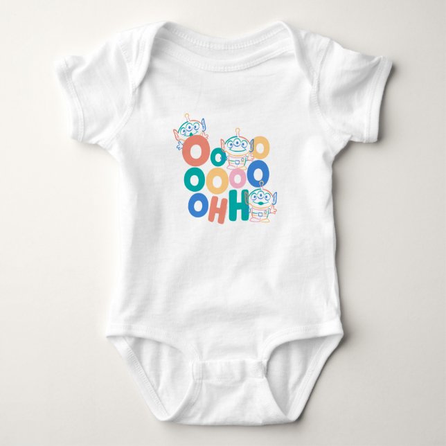 Colorful Toy Story Aliens Baby Bodysuit (Front)