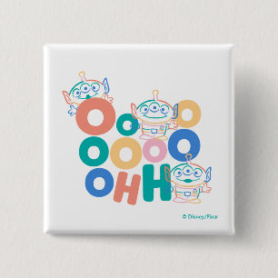 Colorful Toy Story Aliens Button