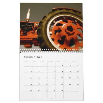 Colorful Tractors Calendar: Customize Year Calendar | Zazzle