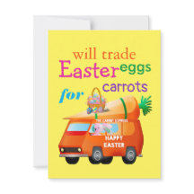 Colorful Trade Easter Eggs for Carrots Bunny Bus