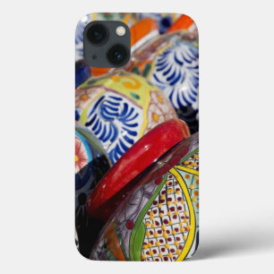 Colorful traditional hand-painted Mexican pottery iPhone 13 Case