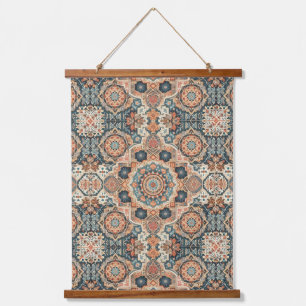 Colorful Traditional Moroccan Rug Pattern Hanging Tapestry