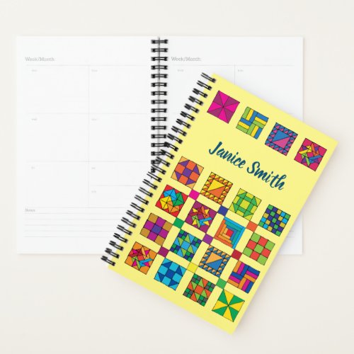 Colorful Traditional Quilt Sampler Planner