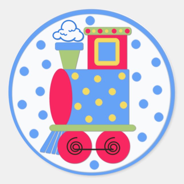 Colorful Train Baby Sticker (Front)