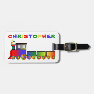 Colorful Train Personalized Luggage Tag