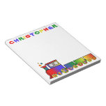 Colorful Train Personalized Notepad at Zazzle