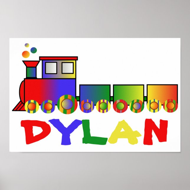 Colorful Train Personalized Poster (Front)