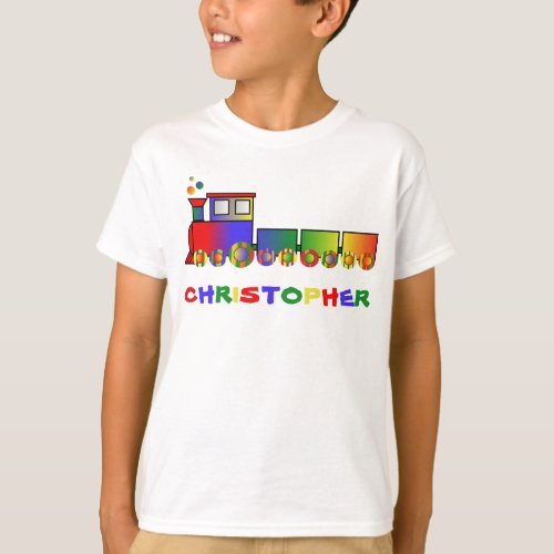 Colorful Train Personalized T_Shirt