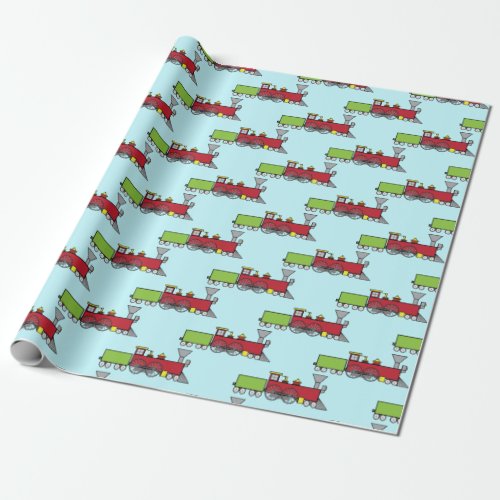 Colorful Train Wrapping Paper