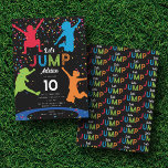 Colorful Trampoline Park Jump Kids Birthday Party Invitation<br><div class="desc">A colorful kids trampoline park themed jump birthday party invitation design with colorful confetti. An ideal design for anyone who would like to celebrate their birthday at a trampoline park and jump and bounce! A perfect trampoline jump party design with colorful typography and illustrations. Matching trampoline themed birthday party favor...</div>