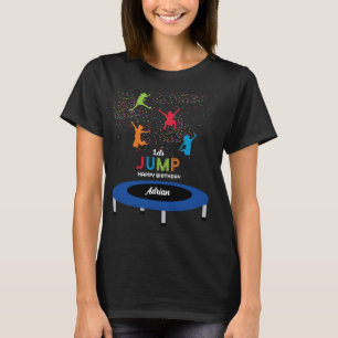 Colorful Trampoline Park Jump Kids Birthday Party T-Shirt