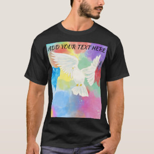 Colorful Tranquil Dove Summer Splash for Husband T-Shirt