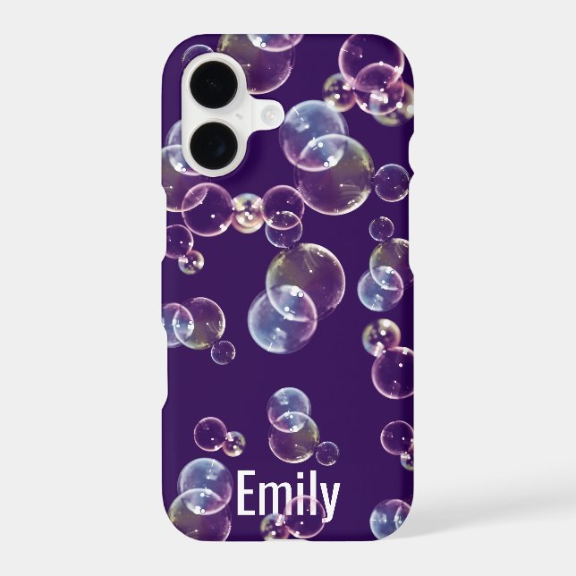 colorful translucent bubbles design iphone case (Back)