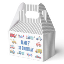 Colorful Transport Birthday Favor Box