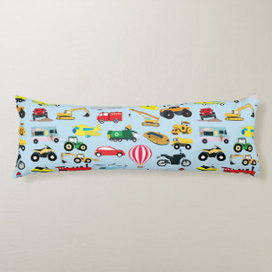 Colorful Transportation & Vehicles Kids Pattern  Body Pillow