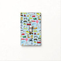 Colorful Transportation & Vehicles Kids Pattern Light Switch Cover