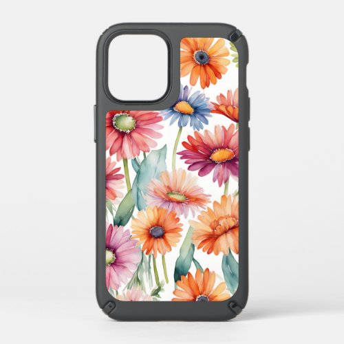 Colorful Transvaal daisy flowers watercolor Speck iPhone 12 Mini Case