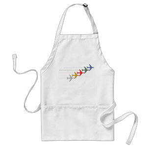 colorful travel airplanes adult apron