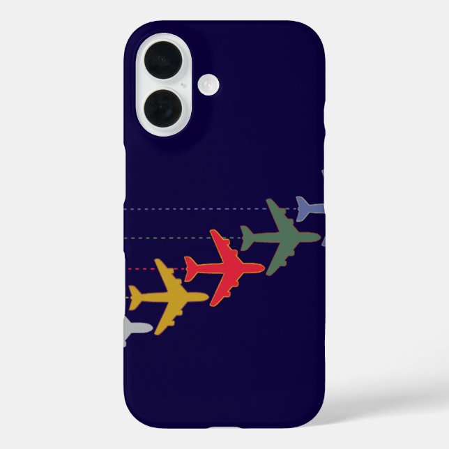 colorful travel airplanes Case-Mate iPhone case (Back)