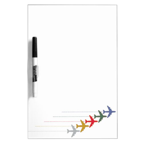 colorful travel airplanes Dry_Erase board