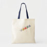 colorful travel airplanes tote bag