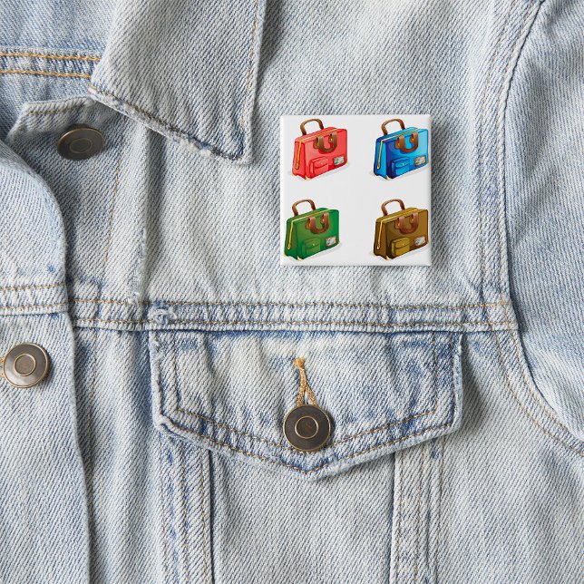Colorful Travel Briefcase Collection Button (Creator Uploaded)