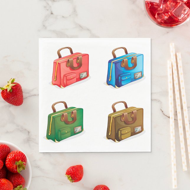 Colorful Travel Briefcase Collection Napkins (Creator Uploaded)