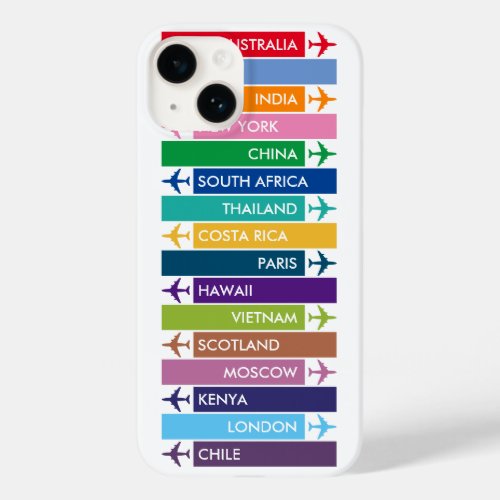 Colorful Travel Bucket List Case_Mate iPhone 14 Case